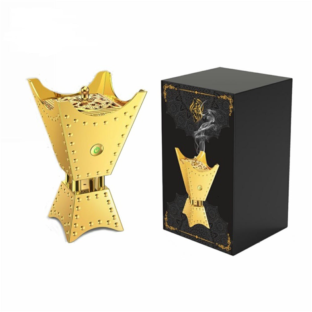Luxury Electric Bakhoor Burner – USB Rechargeable Portable Oud Incense Burner