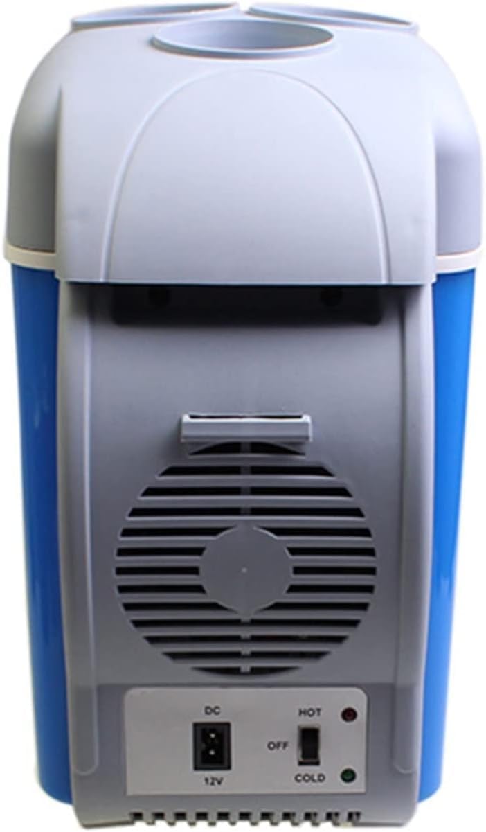 Compact 12V 7.5L Mini Car Fridge - Dual Cooler & Warmer Box | Portable Travel Refrigerator in Blue | Ideal for Road Trips, Camping & Outdoor Activities | 12V Car Compatible with Efficient Cooling & Warming Modes