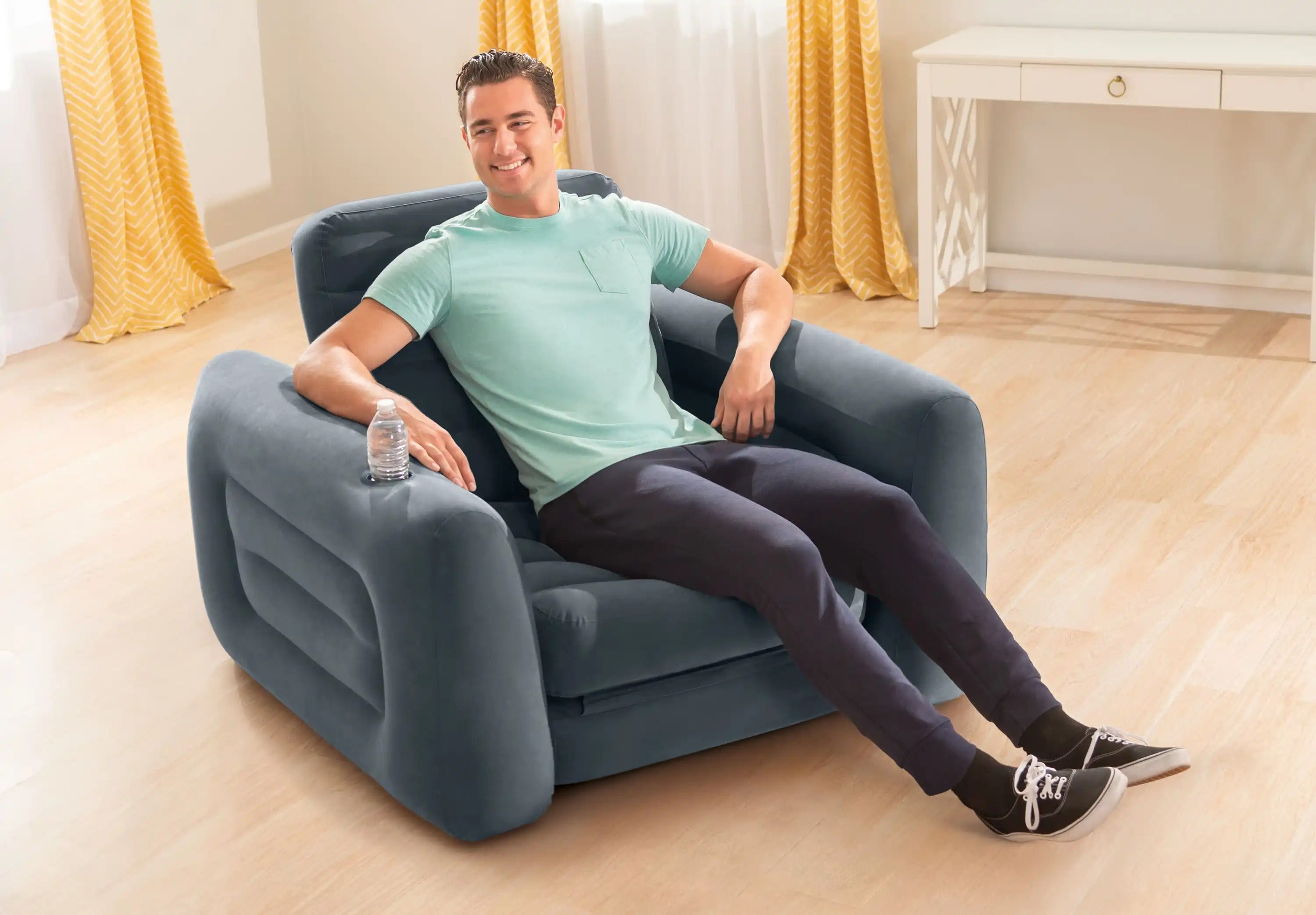 Foldable Inflatable Lazy Sofa Bed for One Person | Balcony Sofa, Garden, and Outdoor Furniture | Comfortable Home Chair Toy
