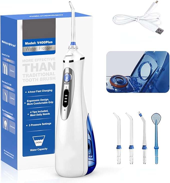 Dental Oral Irrigator – 240ml USB Water Flosser, Waterproof Teeth Cleaner & Mouth Washing Machine