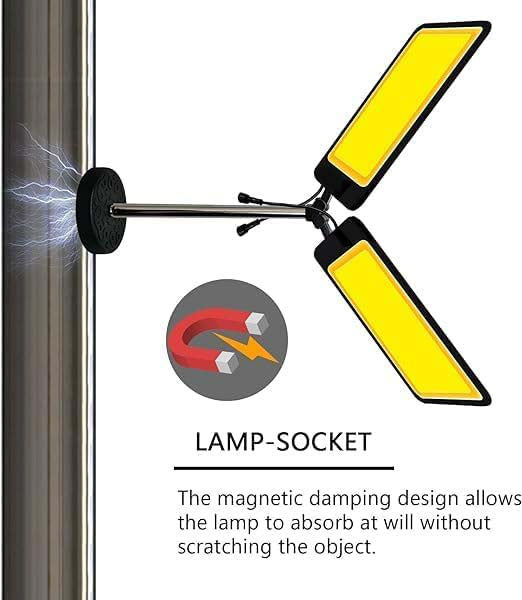 LED Work Light | 20000LM Dual-Head Adjustable, Magnetic Workshop and Camping Light | Bright, Portable, and Versatile