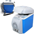 Compact 12V 7.5L Mini Car Fridge - Dual Cooler & Warmer Box | Portable Travel Refrigerator in Blue | Ideal for Road Trips, Camping & Outdoor Activities | 12V Car Compatible with Efficient Cooling & Warming Modes