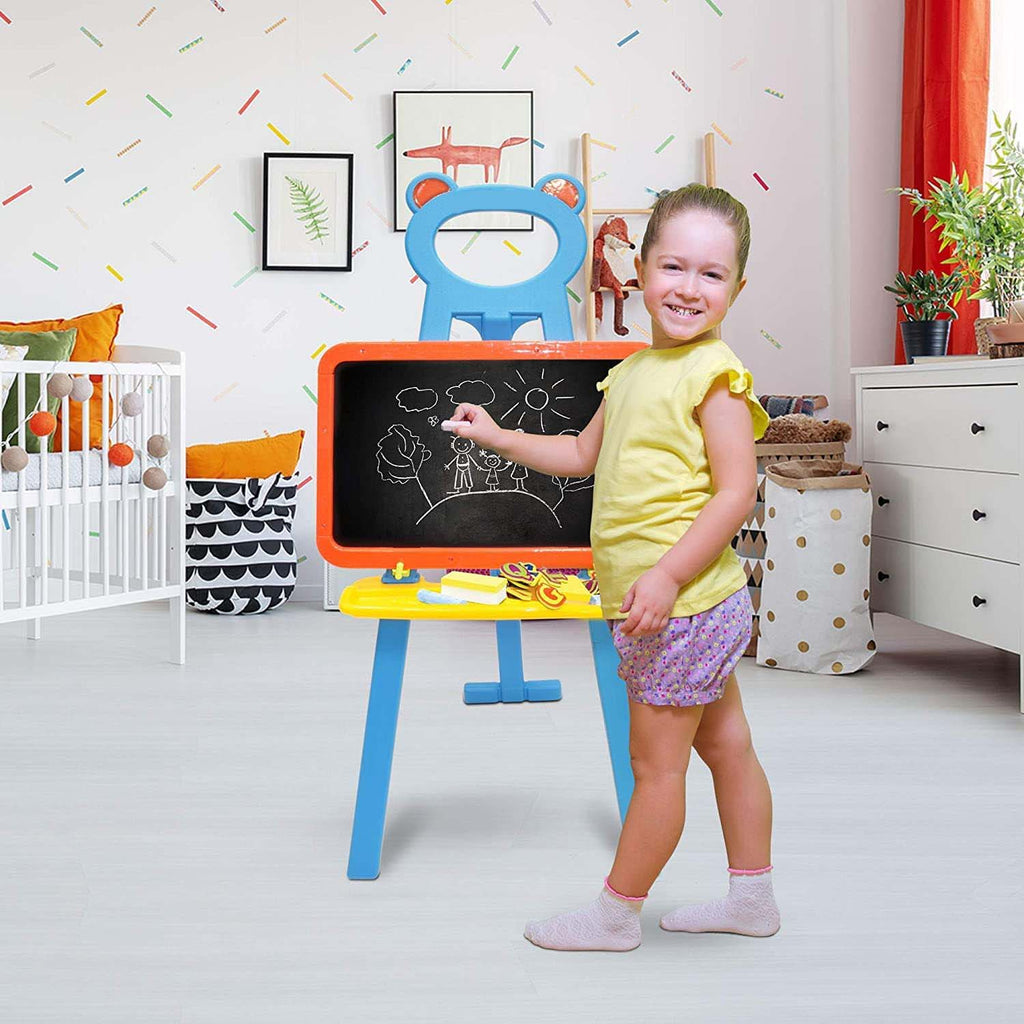 Kids' Art Station – 3-in-1 Adjustable Easel with Dry Erase, Magnetic Board, and Chalkboard Features