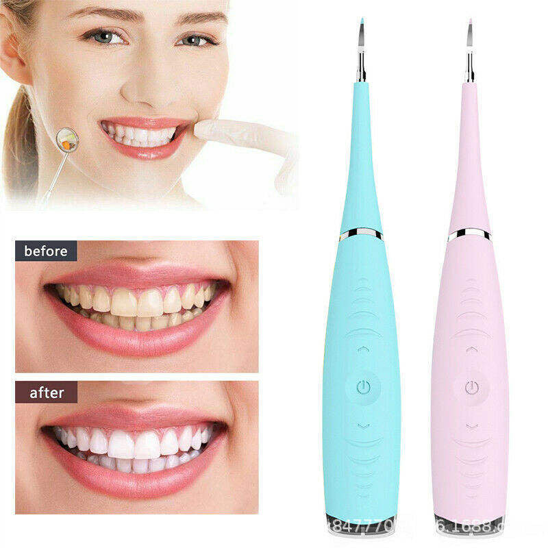 Electric Dental Calculus Remover - Sonic Tooth Tartar Plaque Removal Kit - Safe Stain Cleaner for Kids & Adults (Multi)