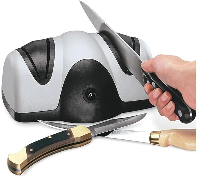 2 Stage Professional Universal Kitchen Electric Knife Sharpener – Effortlessly Restore Your Blades
