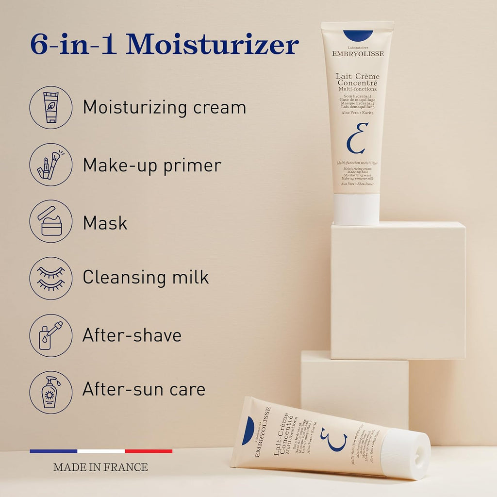 Embryolisse Lait-Crème Concentré – Multi-Purpose Face & Body Moisturizer for Sensitive Skin, Hydrating Primer & Makeup Base, 100ml