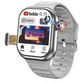 ST12 Smart Watch - 2.2" Full Screen, 4G SIM Support, 3 Straps + Wireless Charger (Multi-Color) for Men & Women