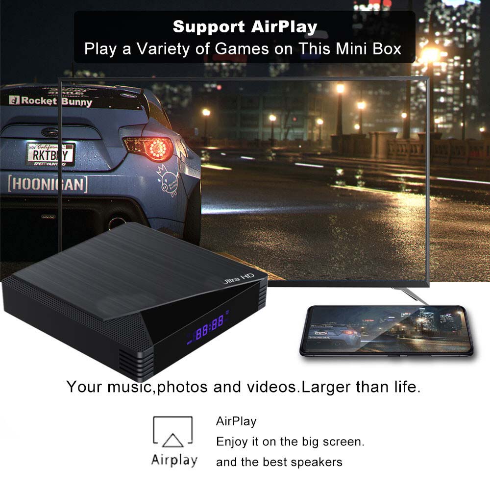 8K Ultra HD Android 12.1 TV Box - 8GB RAM + 128GB ROM, 4K HDR, Dolby Audio, WiFi 6, Bluetooth 5.2