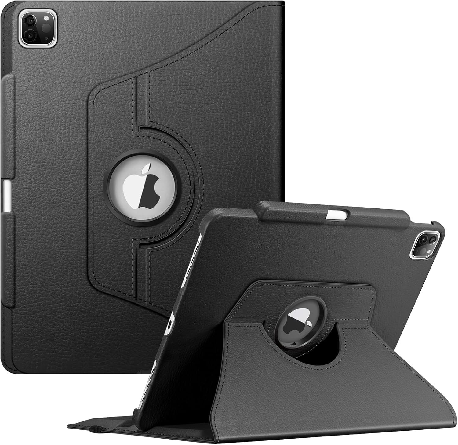 360° Rotating Case for iPad Pro 12.9" (2018-2022) - Auto Sleep/Wake Cover with Pencil Holder & Multi-Angle Stand ( Multi Colour)