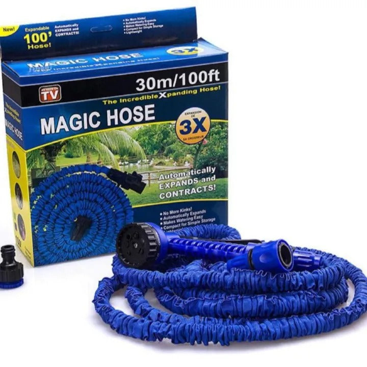 100Ft/30M Magic Hose Pipe | Expandable Garden Hose with Spray Gun | Flexible Water Hose for Car Washing, Pool Filling, and Plant Watering