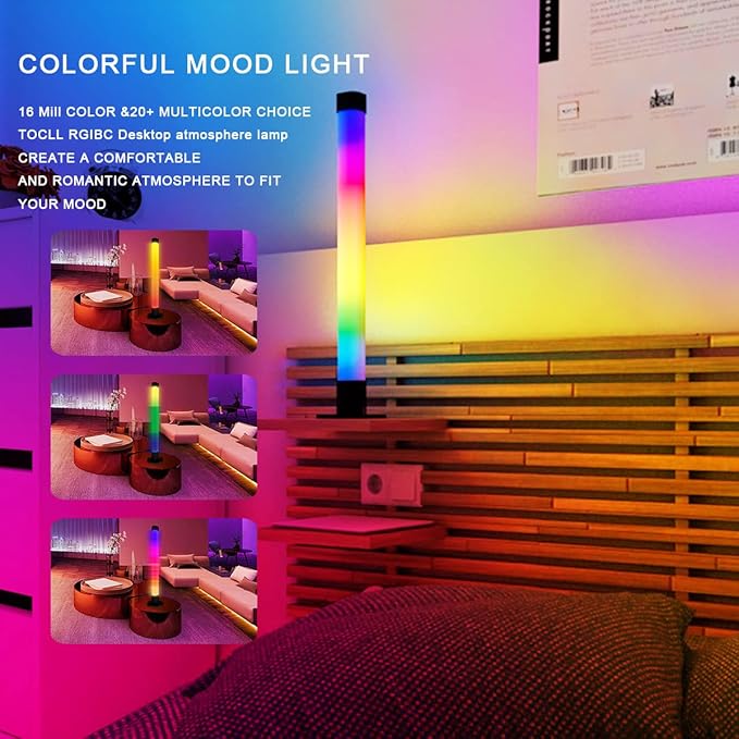 Smart LED Light Bar RGB Lights | Bluetooth App Remote Control | 3-in-1 16 Million Colors | TV Backlight for Room, Movies, PC, Gaming Setup - 2PCS