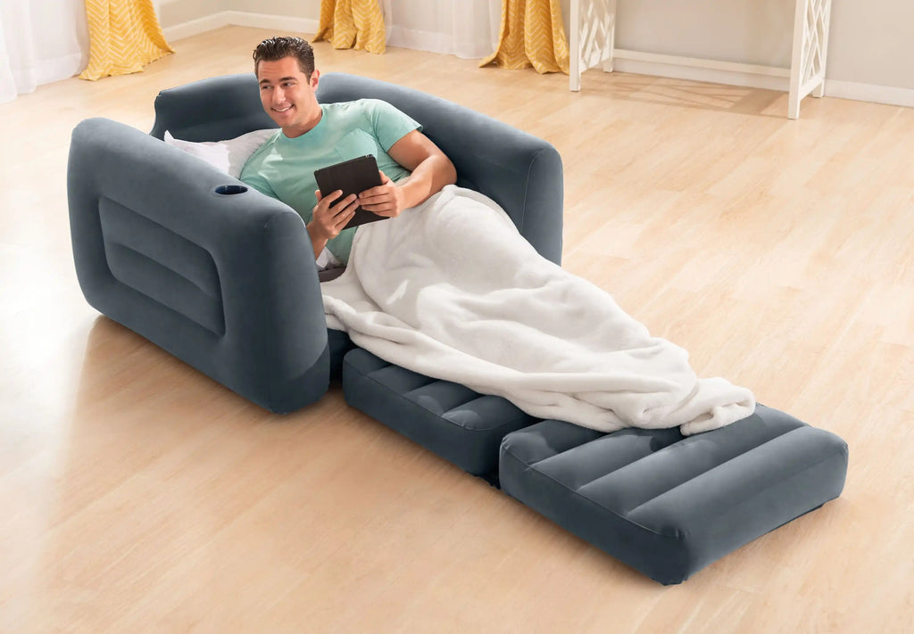 Foldable Inflatable Lazy Sofa Bed for One Person | Balcony Sofa, Garden, and Outdoor Furniture | Comfortable Home Chair Toy