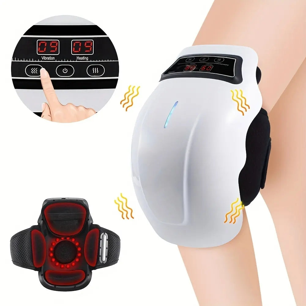 Physiotherapy Hot Compress Knee Massager | Joint Pain Relief Machine | 9 Gears Heating Knee Treatment | 3000mAh Battery, Type-C Charging | Custom Colors