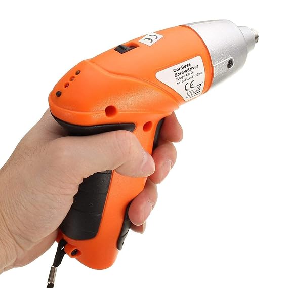 Rechargeable Electric Screwdriver | Cordless Screwdriver with Light | 3.6V 1300mAh Li-ion Dual LED Palm-Sized Screw Gun
