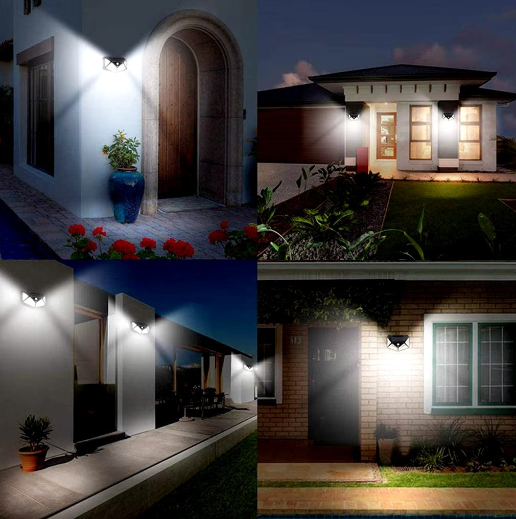 Waterproof Outdoor Motion Sensor Infrared Wall Lamp | 100 LED Solar-Powered Garden Sensor Light | IP65 Water-Resistant Bright Outdoor Lighting for Garden, Patio, and Yard