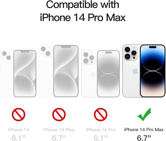 MagSafe Compatible Magnetic Phone Case with Camera Control | Military-Grade Shock Protection for iPhone 14, 14 Plus, 14 Pro, 14 Pro Max – Includes Free Screen Protector