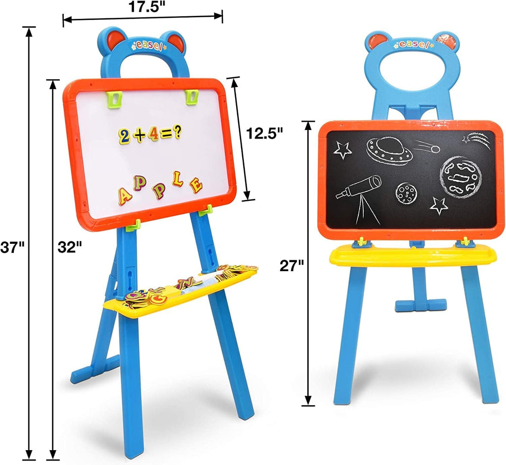 Kids' Art Station – 3-in-1 Adjustable Easel with Dry Erase, Magnetic Board, and Chalkboard Features