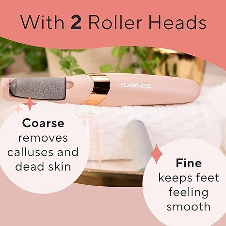 Flawless Pedi | The Ultimate Electronic Foot Care Tool with Dual Rollers & LED Precision | Smooth, Soft Feet at Home