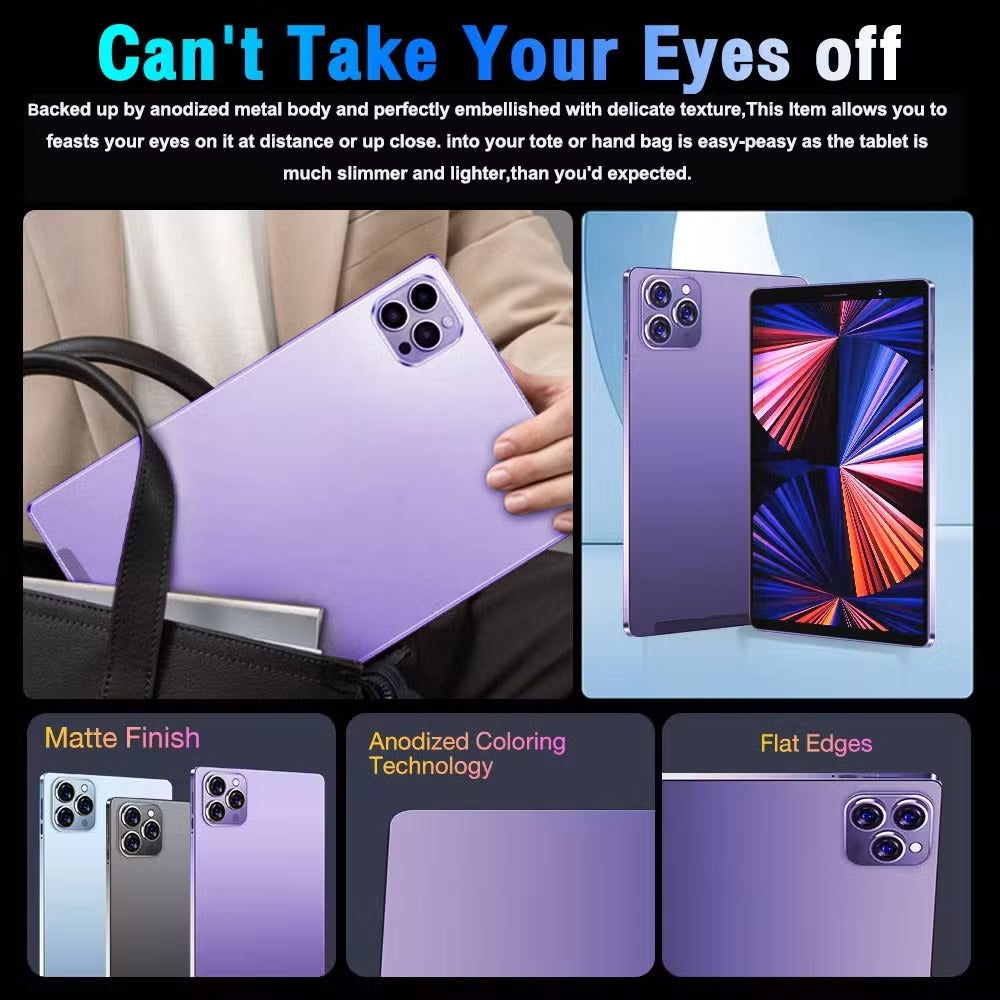 A16 Pro Tablet 10.1-Inch HD+ Display, 16GB RAM, 1TB Storage, 10000mAh Battery, 30MP Rear & 13MP Front Camera