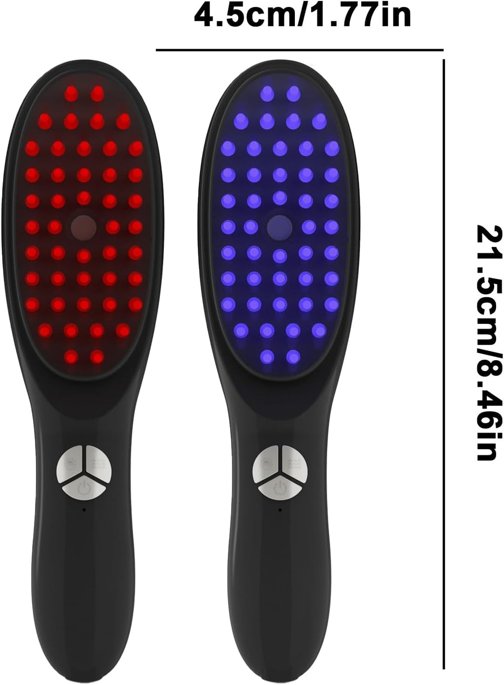 Electric Scalp Massage Comb - LED Light, 3 Vibration Modes, Rechargeable Hair Growth & Stress Relief Tool
