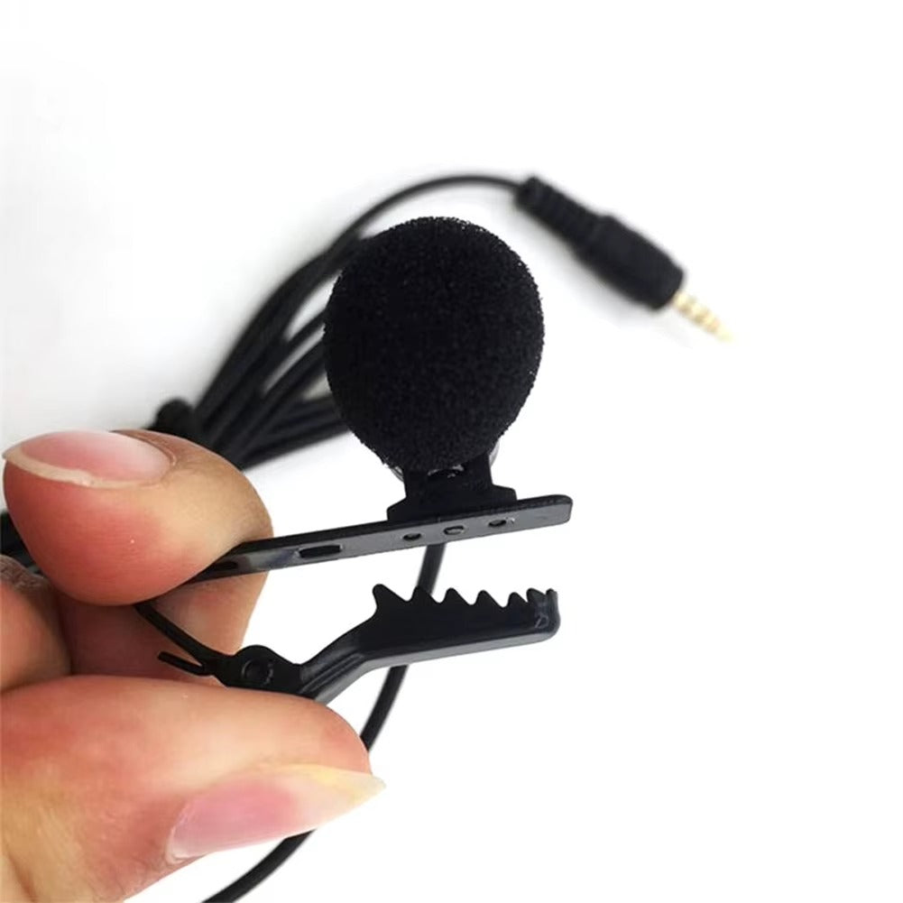 3.5mm Lavalier Microphone for Mobile Phone – Tie Clip, Audio & Video Recording, Stretch-Resistant, Environmentally Friendly, Flexible & Practical