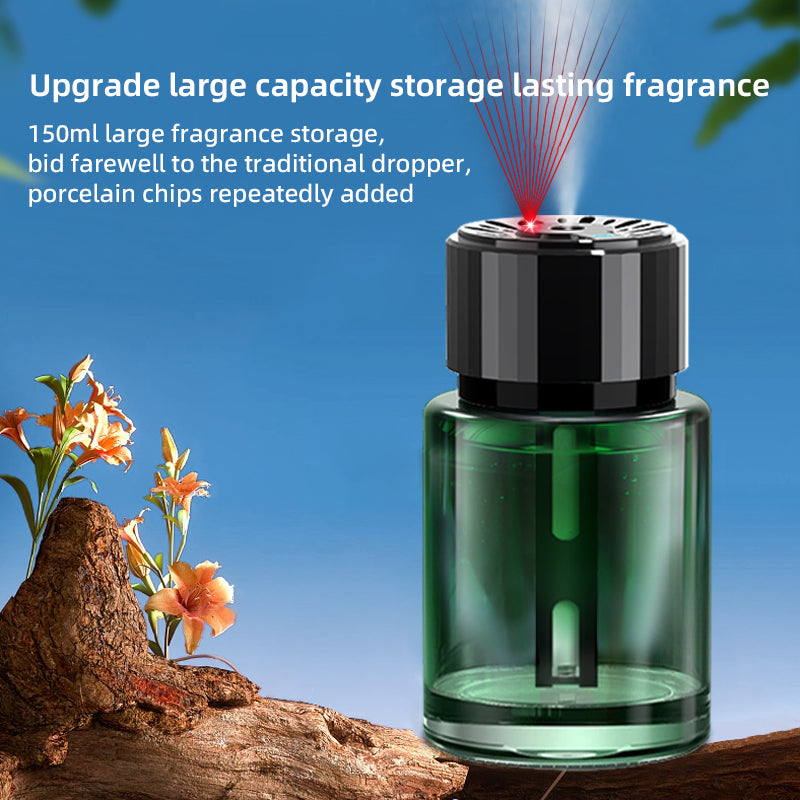 Car Air Freshener - Smart Aroma Diffuser with Colorful Lights & Essential Oils for Odor Elimination
