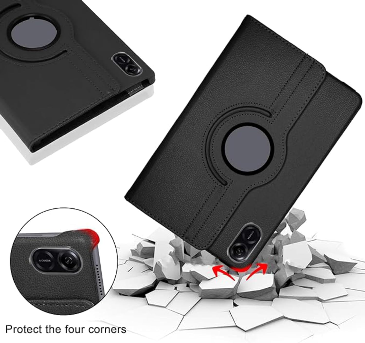 360° Rotating Compitable for Honor Pad X9/X8 Pro 11.5" Case - PU Leather Stand Cover with Multi-Angle Protection (Multi)