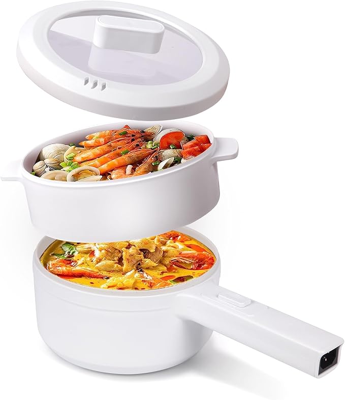 800W Mini Electric Cooker – Portable Hot Pot with Safety Features