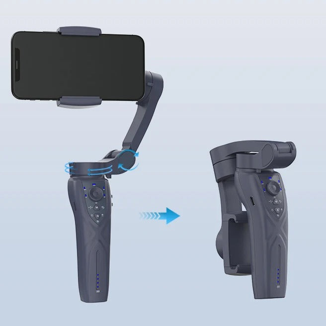 Handheld Gimbal F12 Camera Stabilizer with Tripod | Face Tracking via App | Selfie Stick & Horizontal Stabilizer