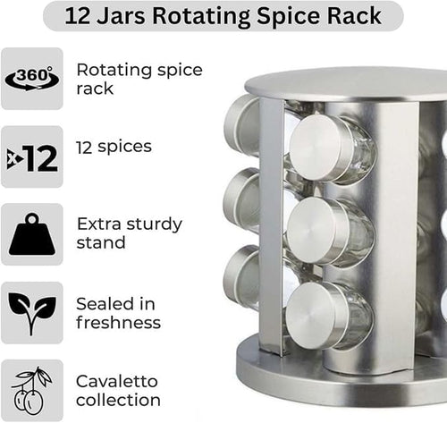 12-Piece Glass Spice Jar Set