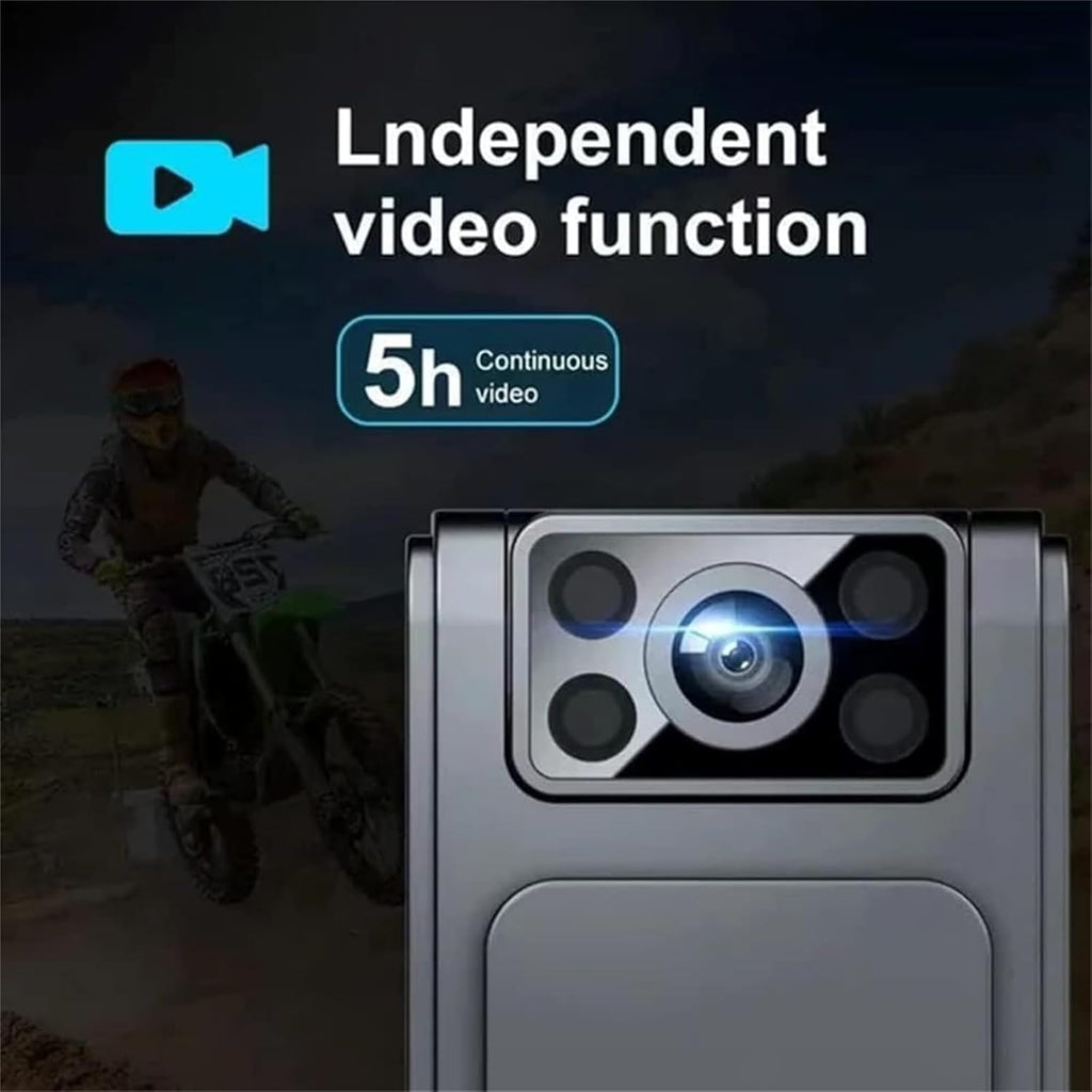 HD 1080p Noise Reduction Body Camera | Portable Body Worn Camera with Night Vision, WiFi, Audio/Video Recording, Back Clip, 180° Adjustable Angle