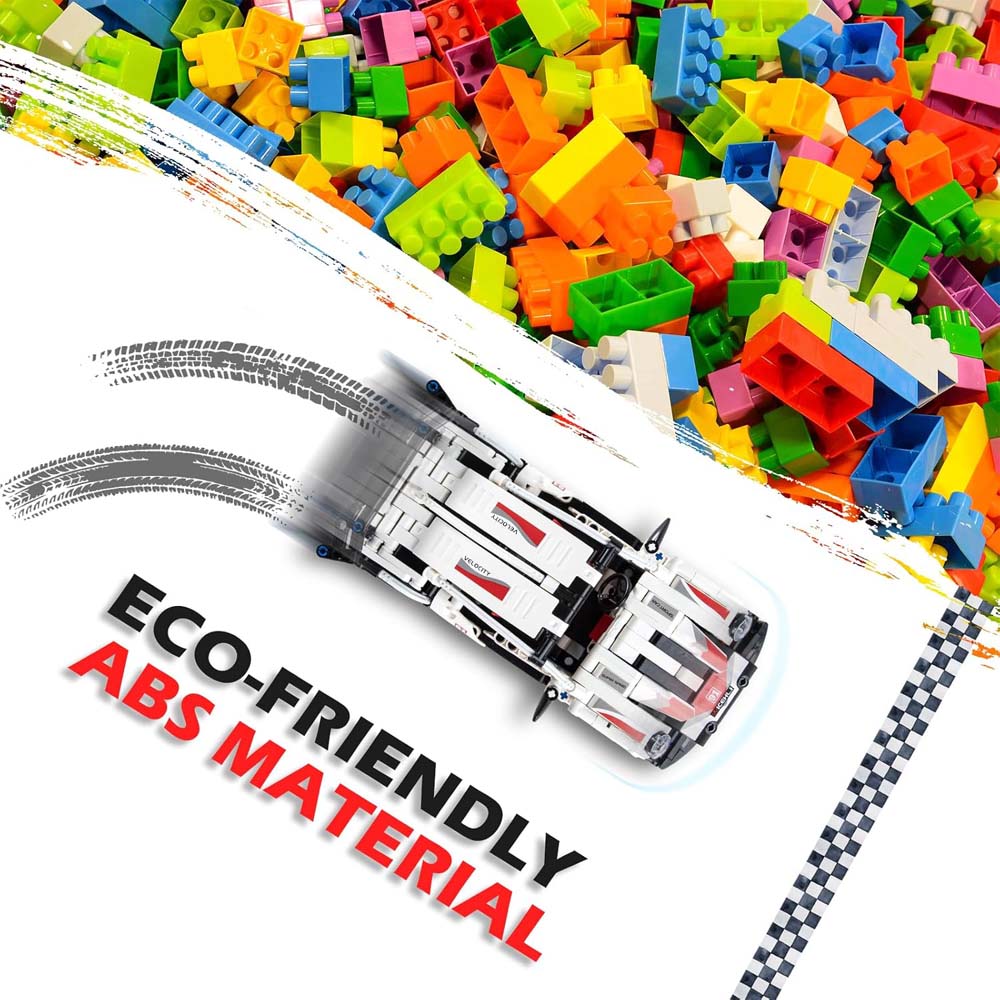 Come Alive Building Blocks Car Set. 446-piece construction toy for ages 6+. Creative STEM set compatible with major brands.