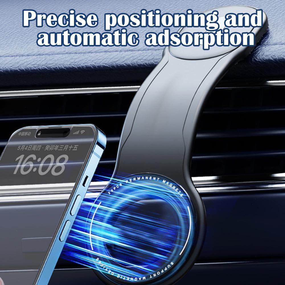 Magnetic Phone Holder Base for Car, 2024 New Magnetic Phone Bracket, Secure and Convenient Dashboard Phone Holder with 360° Adjustable Magnetic Phone Mount Compatible for All Smartphones