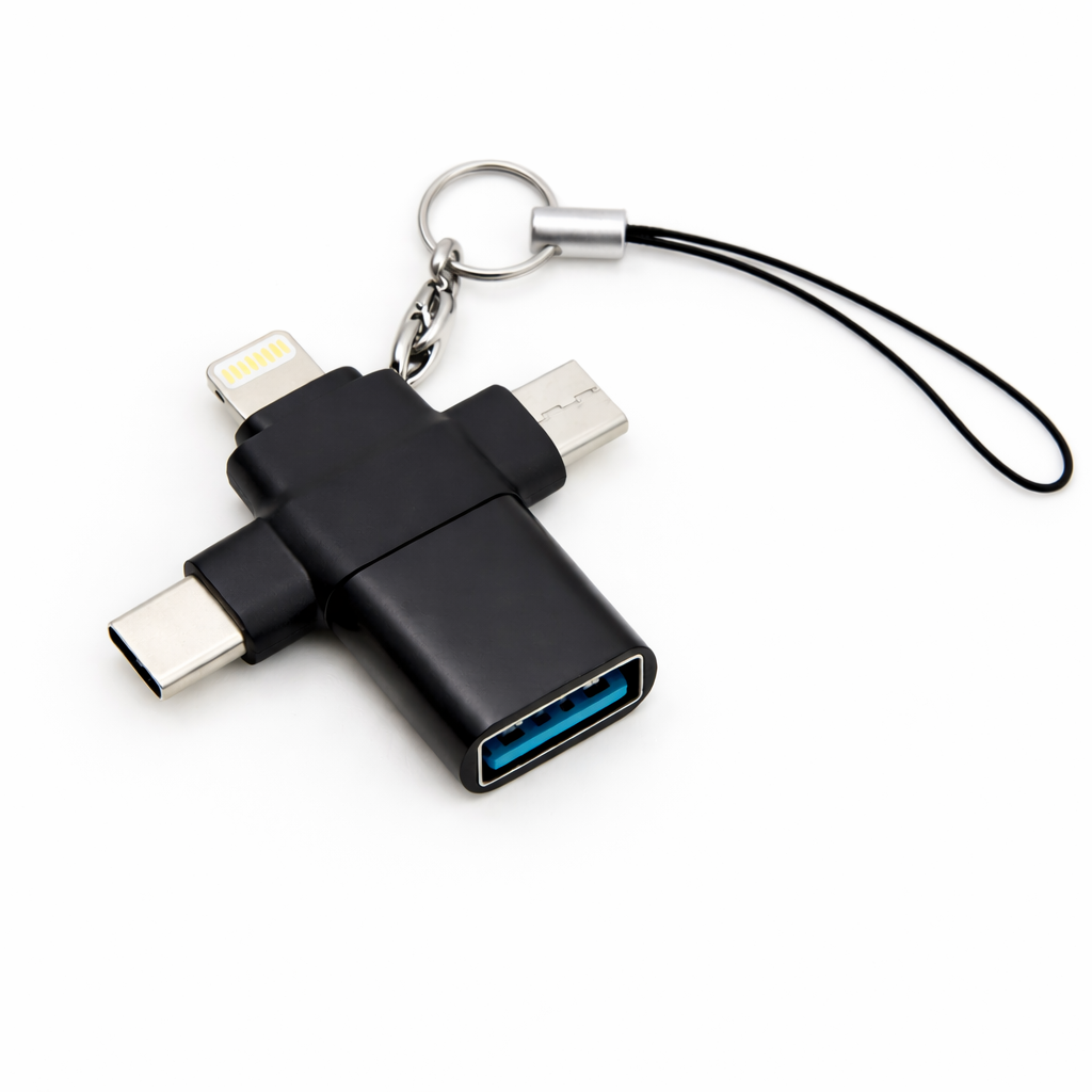 YS-1410 3-in-1 OTG Adapter - USB 3.0, SD/TF Card Reader & Charging Port for Smartphones, Tablets & Laptops