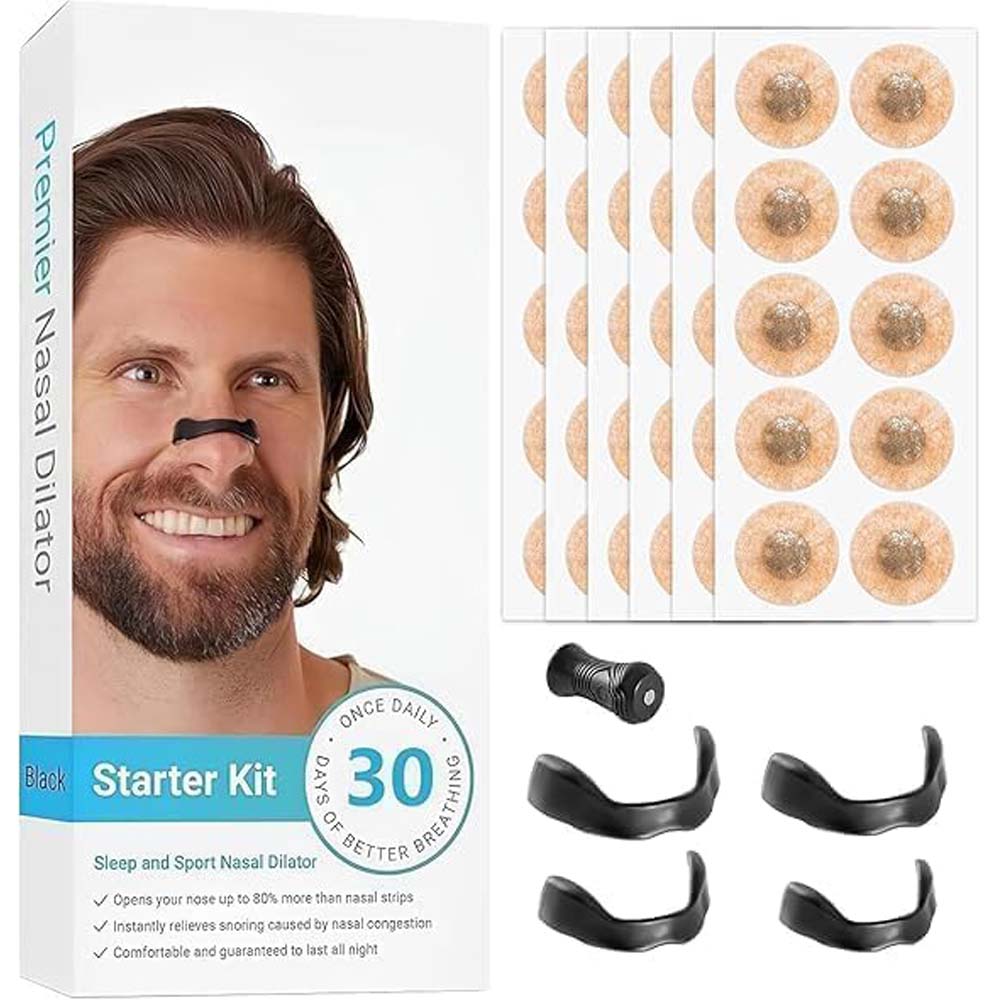 Premium 30 Pairs Anti-Snoring Magnetic Nasal Strips. Innovative sleep aid to reduce snoring & improve breathing. Skin-safe design.