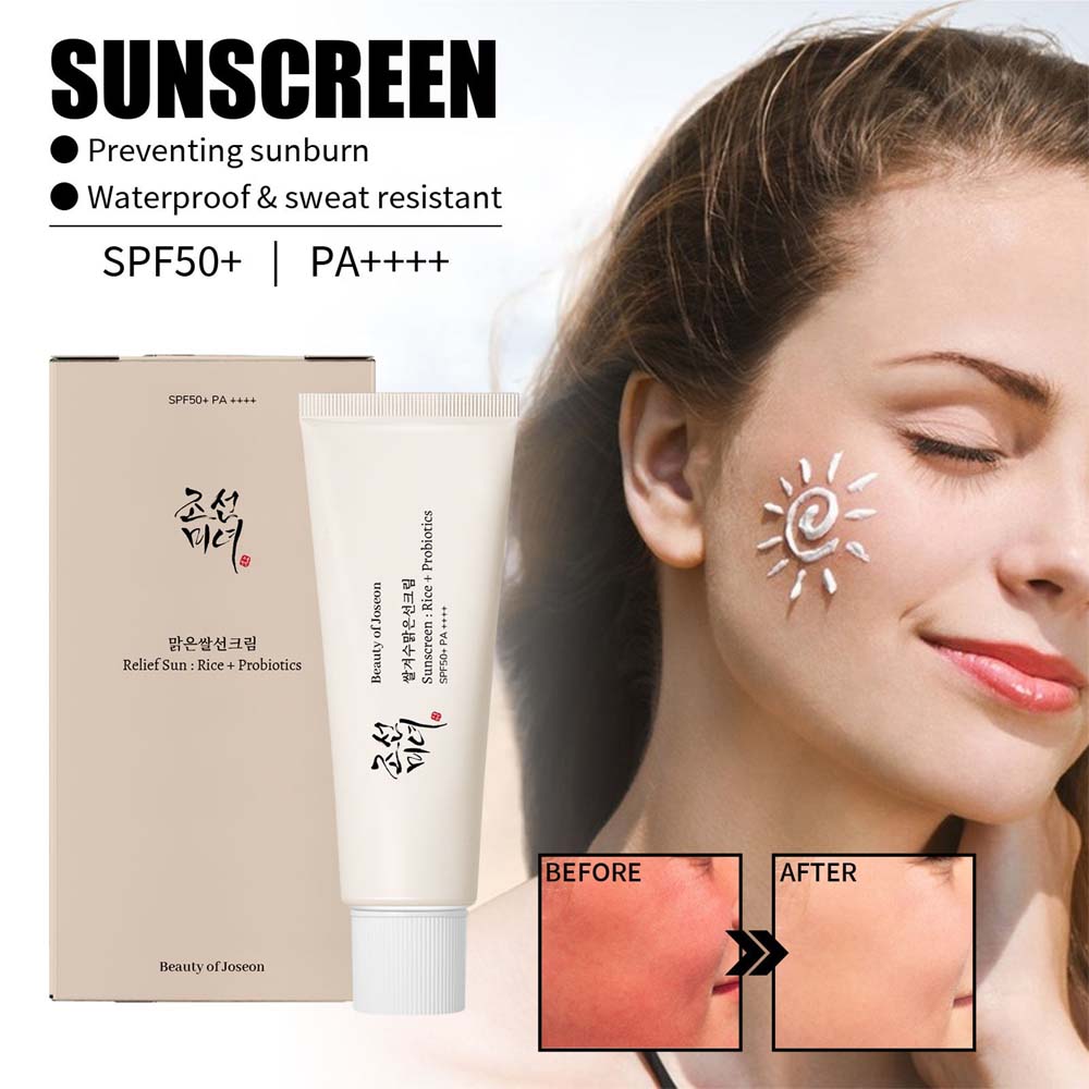 Beauty of Joseon Relief Sun Rice + Probiotics SPF50+ PA++++ – Lightweight Korean Sunscreen with Moisturizing, Brightening & Barrier Support, 50ml