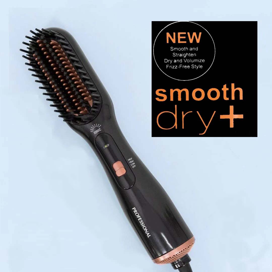 3-in-1 Hair Dryer and Styler – Hair Styling Brush with Smooth Dry Plus Technology for a Radiant Look