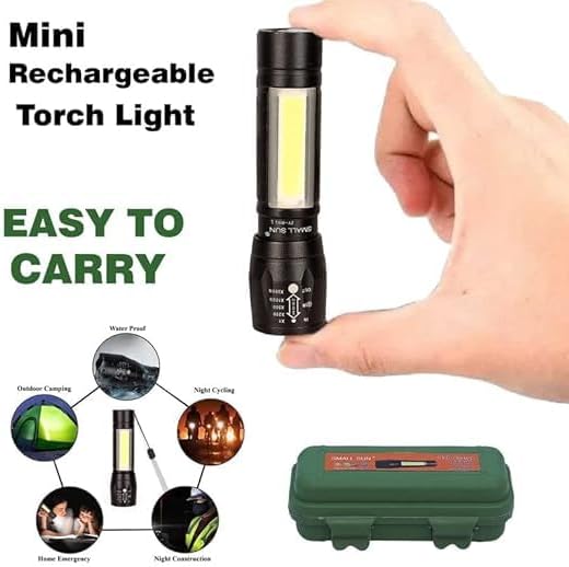 Adjustable Focus Torch Flashlight | Water-Resistant, 5 Modes | Perfect for Hurricane, Dog Walking, and Camping