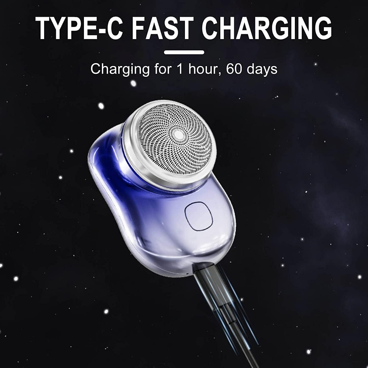 Mini Electric Shaver - Pocket-Sized, Rechargeable & Waterproof for Travel, One-Button Operation for Men & Women (Multi-Colour)
