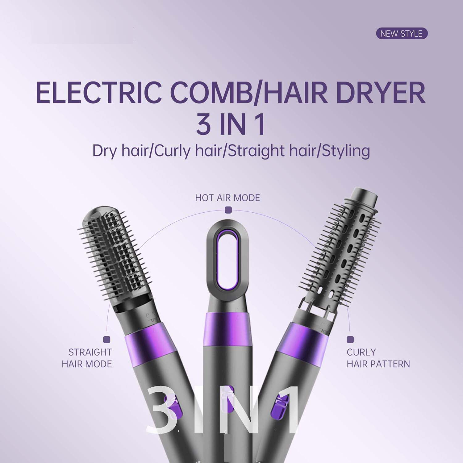 5-in-1 Hot Air Comb – Multi-Functional Hair Styling Tool with Negative Ion Technology for Women