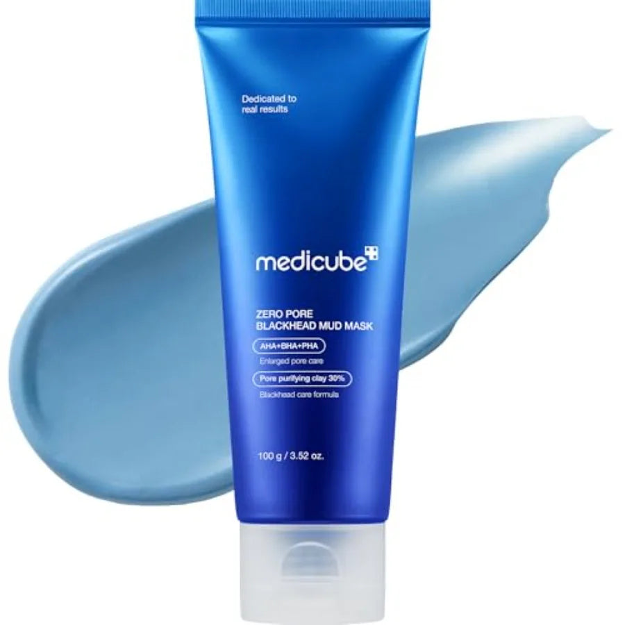 Zero Pore Black Mud Facial Mask - 3-Minute Cooling Pore Tightening with AHA/BHA/PHA, PorePurifying Clay Formula