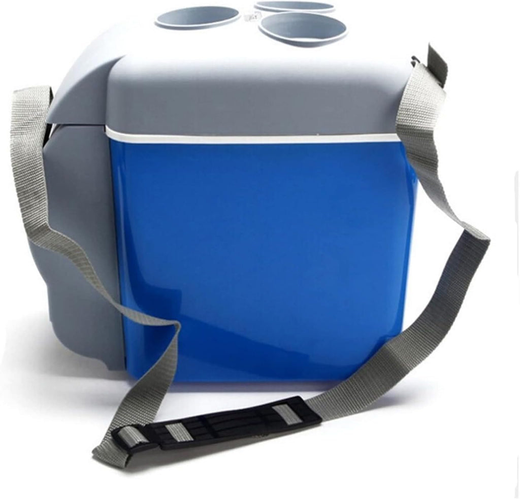 Compact 12V 7.5L Mini Car Fridge - Dual Cooler & Warmer Box | Portable Travel Refrigerator in Blue | Ideal for Road Trips, Camping & Outdoor Activities | 12V Car Compatible with Efficient Cooling & Warming Modes