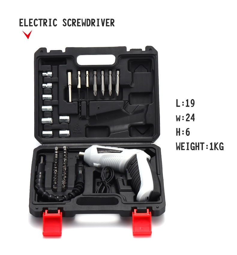 Cordless Screwdriver | Household Small Electric Drill | Rechargeable Screw Set with Multi-Function Lithium Battery
