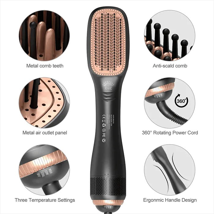 Professional Unique Hair Dryer & Styler – 2-in-1 Styling Brush for Effortless Hair Styling