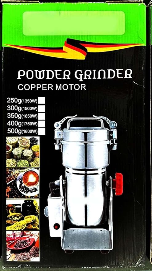 Multifunctional Electric Flour Mill Machine – Automatic Powder Grinder for Wheat, Coffee, and Spices | Stainless Steel Home Use Grinder | Efficient and Durable