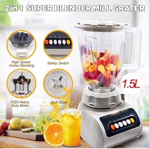 Electric Food Processor – Versatile Blender Mixer for Smoothies, Juices, and More