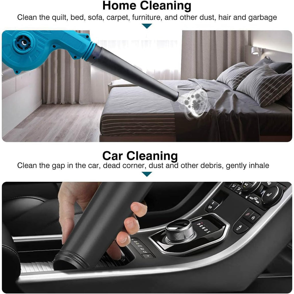 Cordless Leaf Blower | Blow & Suck 2-in-1 | 21V Mini Handheld Air Blower | Lightweight, Battery Powered | Small, Powerful Blower for Leaves & Debris