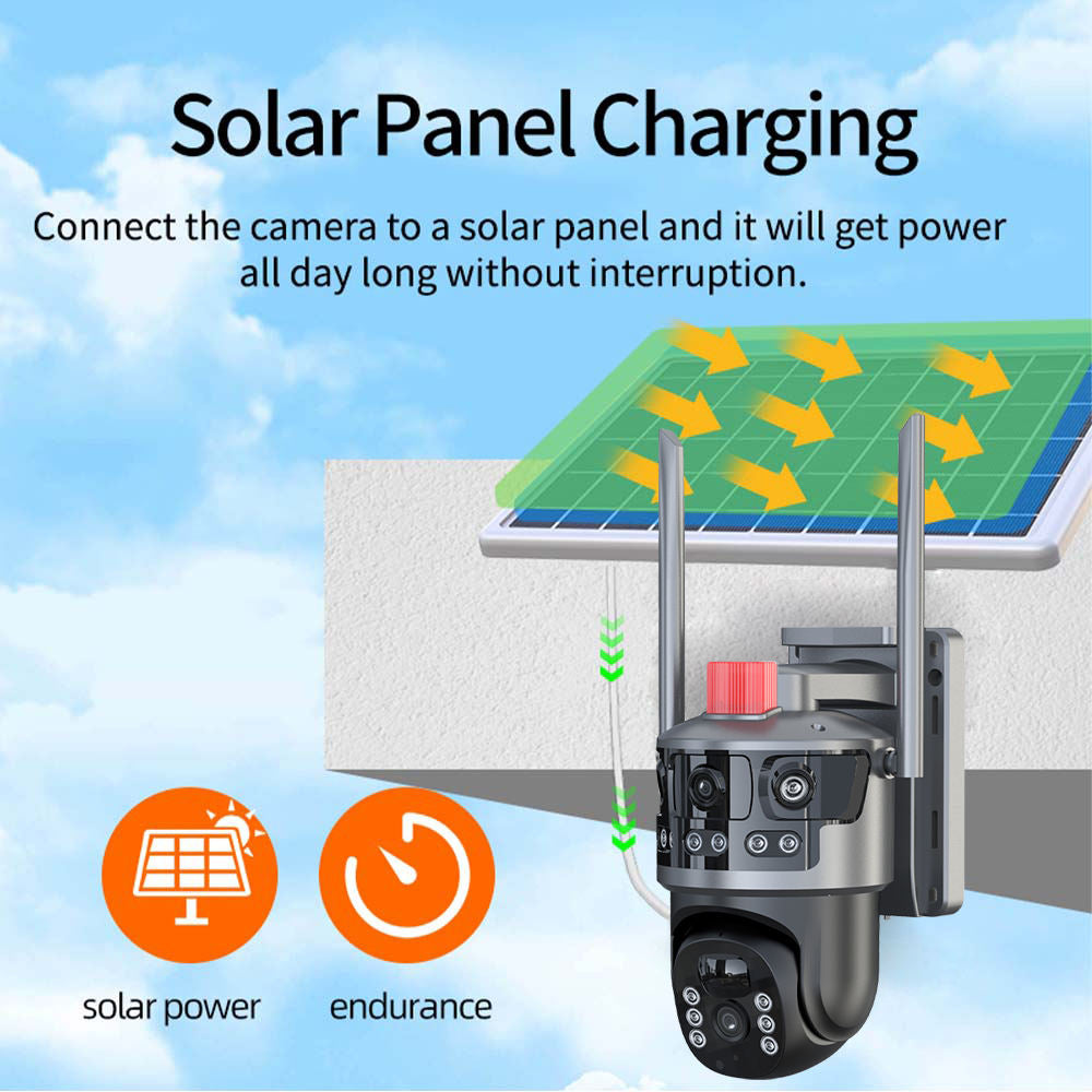VC13-4G PRO WIFI Solar Camera – 6MP/8MP AI 4G CCTV, Full Color Night Vision, Wireless Outdoor Security Camera with SIM Card Support