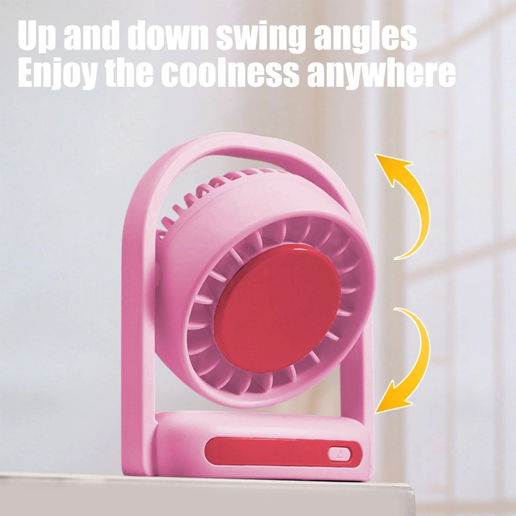 Portable 3-Speed Rechargeable Clip Fan. Lightweight & silent mini fan for desk, camping, home & office. Battery powered.