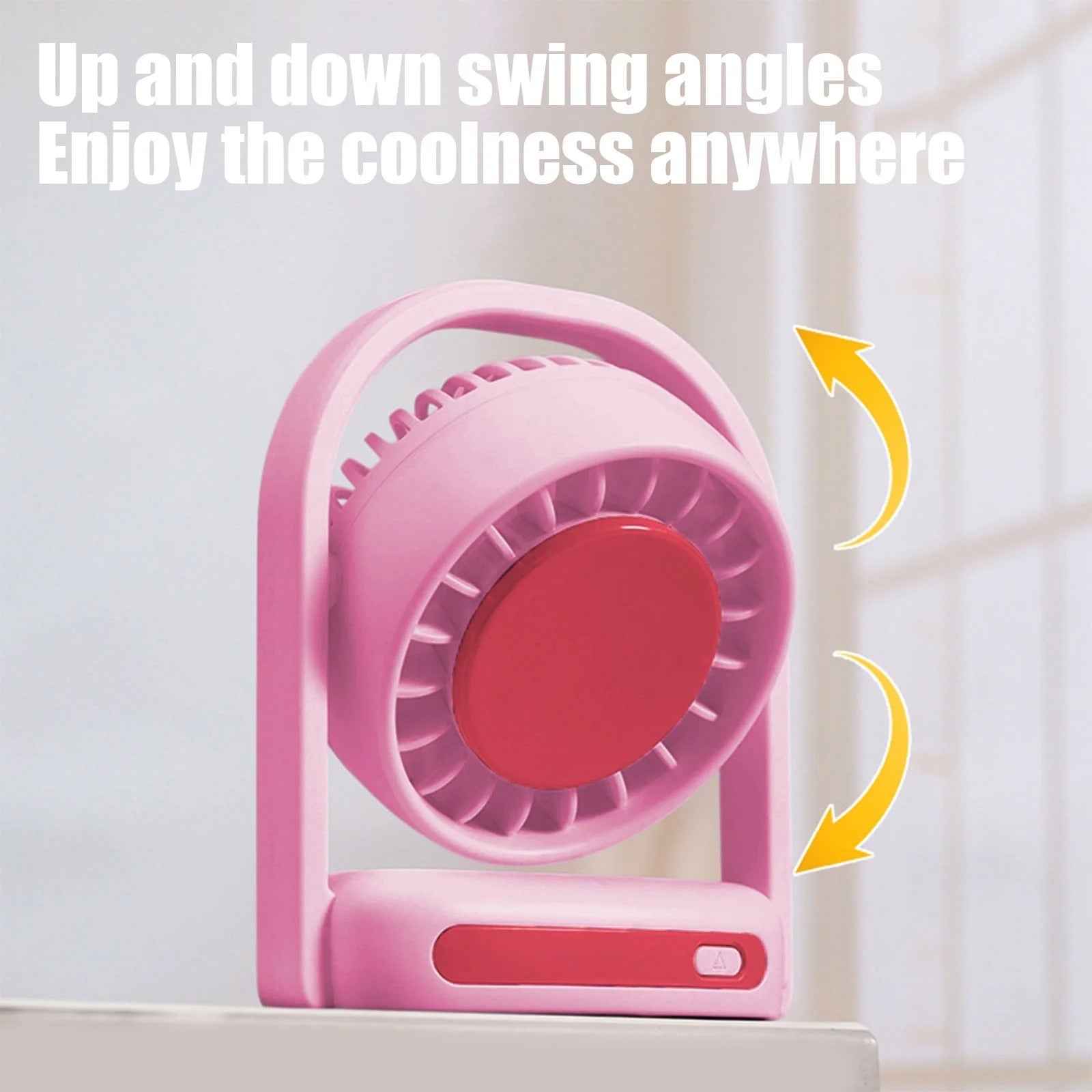 Portable 3-Speed Rechargeable Clip Fan. Lightweight & silent mini fan for desk, camping, home & office. Battery powered.